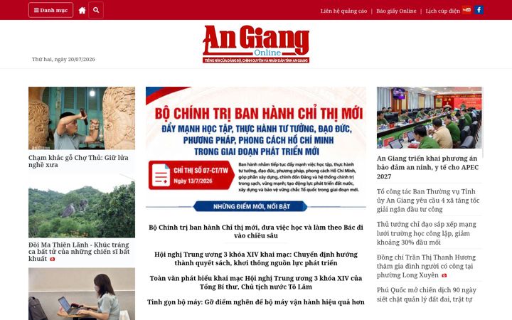 Screenshot of baoangiang.com.vn