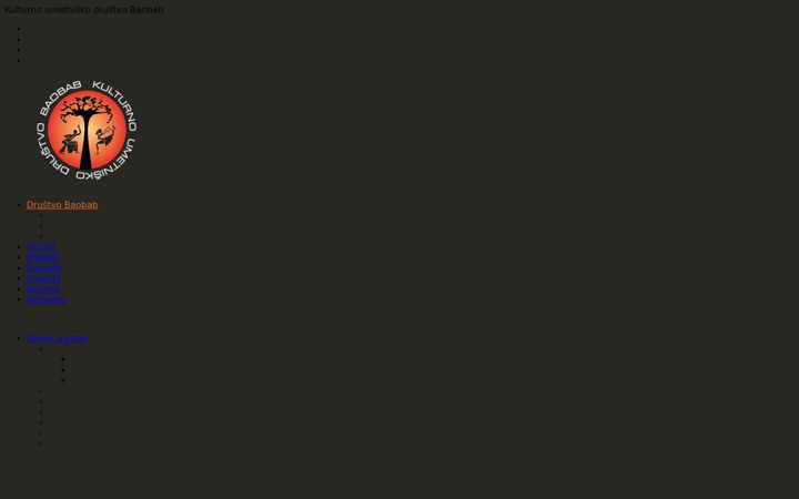 Screenshot of baobab.si