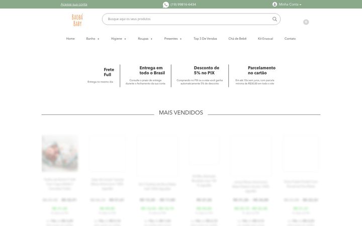 Skärmbild av baobababy.com.br