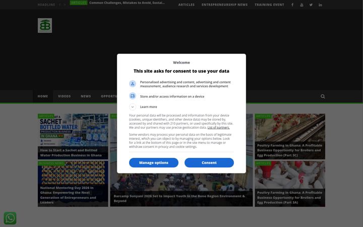 Screenshot of baobabentrepreneur.com