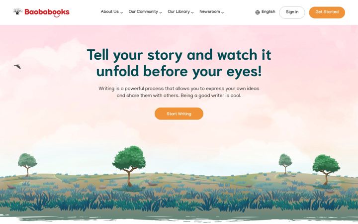 Screenshot of baobabooks.com