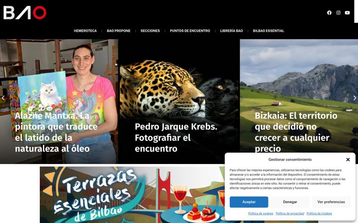 Screenshot of baobilbao.com