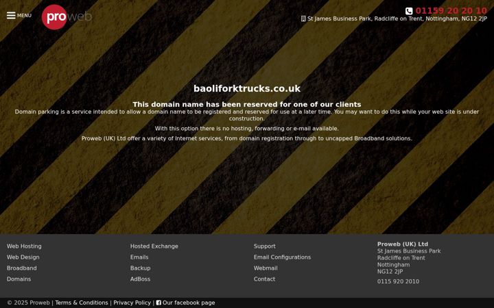 Screenshot of baoliforktrucks.co.uk
