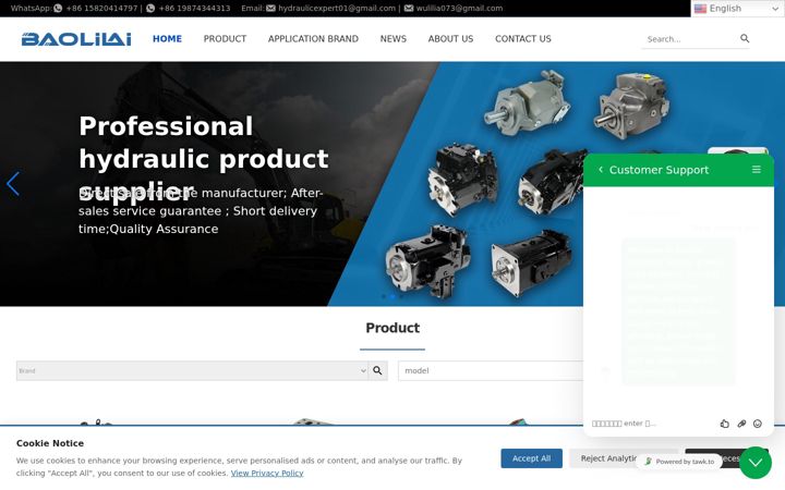 Screenshot of baolilaihydraulic.com