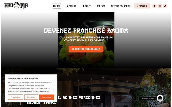 Screenshot of baoma-burger.fr