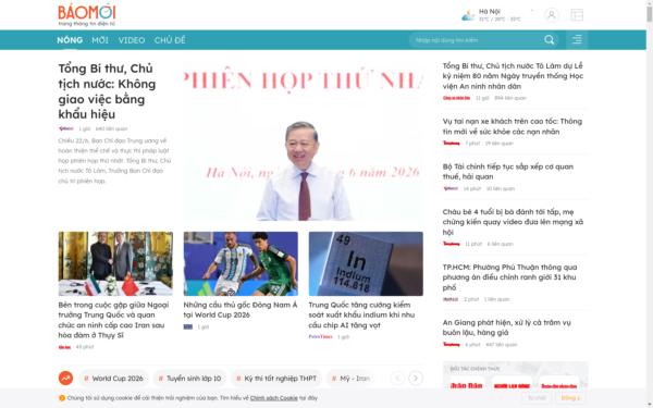 Screenshot of baomoi.com