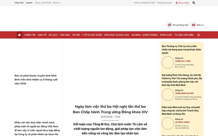 Screenshot ta' baoninhbinh.org.vn