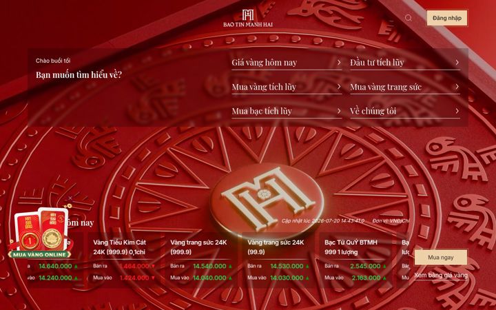 Screenshot of baotinmanhhai.vn