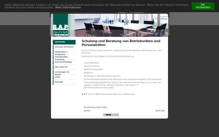 Screenshot of bap-institut.de