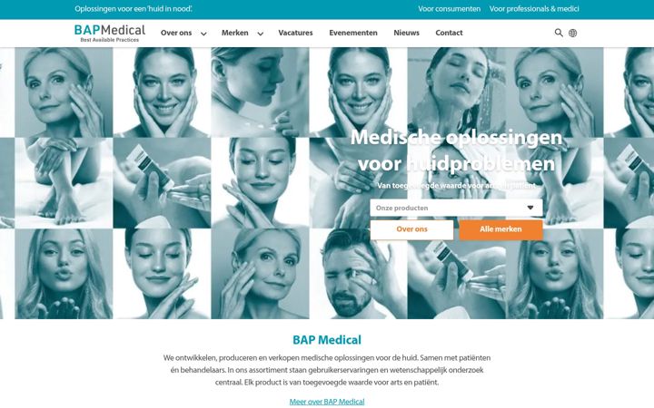 Screenshot of bap-medical.nl