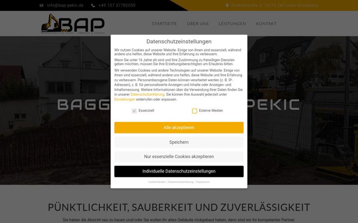 Screenshot of bap-pekic.de