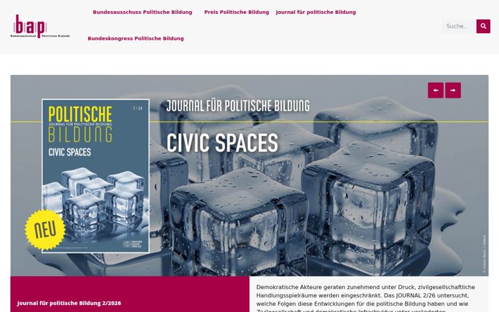 Screenshot of bap-politischebildung.de
