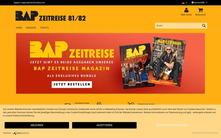 Screenshot of bap-tickets.de