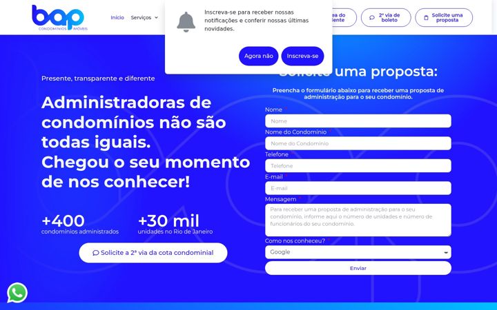 Skärmbild av bap.com.br