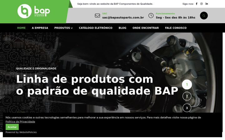 Screenshot of bapautoparts.com.br