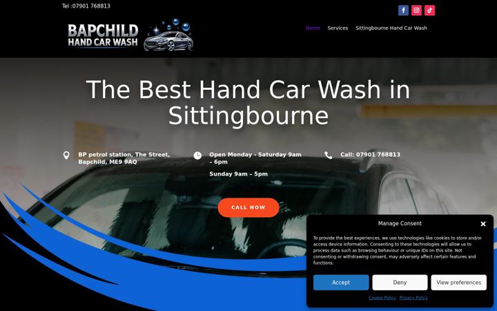 Screenshot of bapchildhandcarwash.co.uk