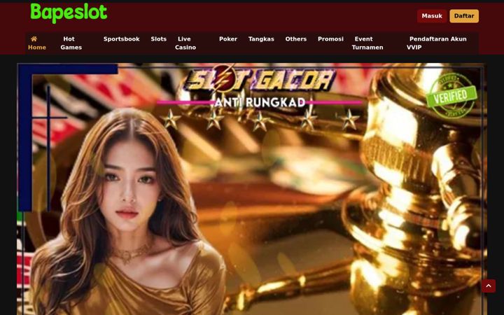 Screenshot of bapeslot.com