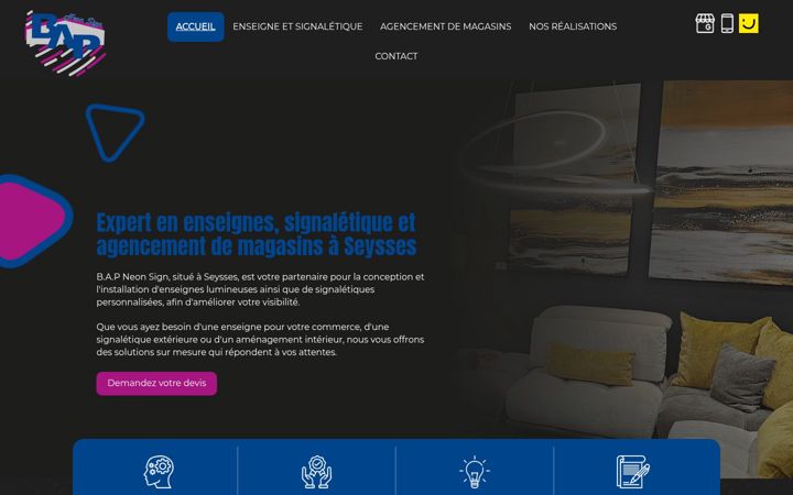 Screenshot of bapneonsign.fr