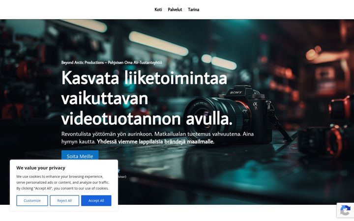 Screenshot of baproductions.fi