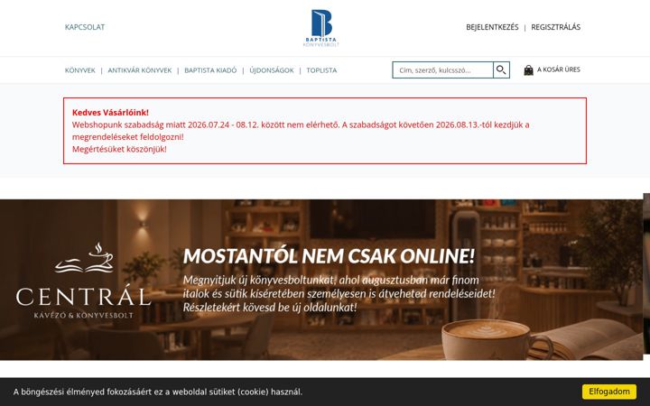 Screenshot of baptistawebshop.hu