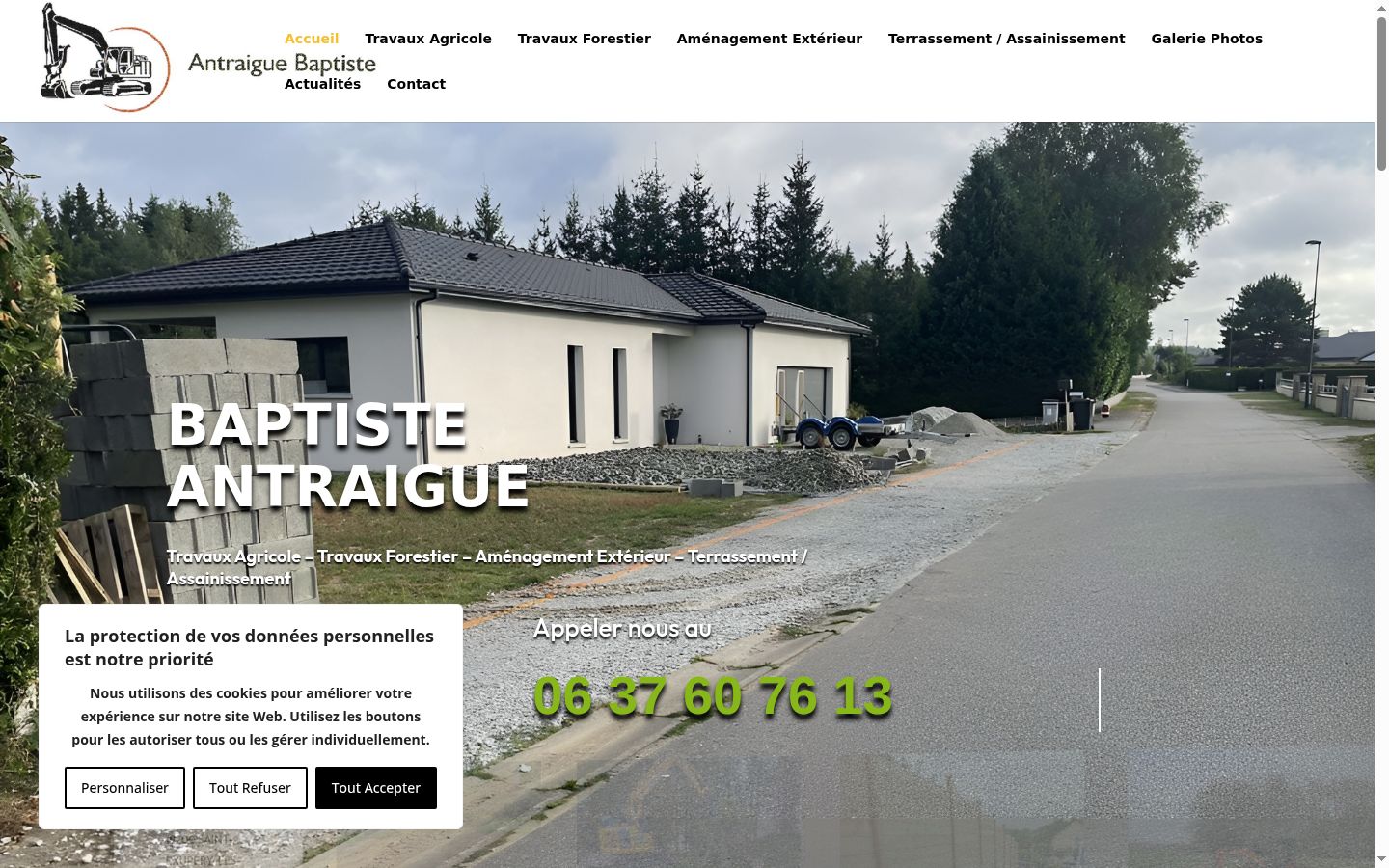 Posnetek zaslona pasice za privolitev, prikazane pred kakršno koli interakcijo
