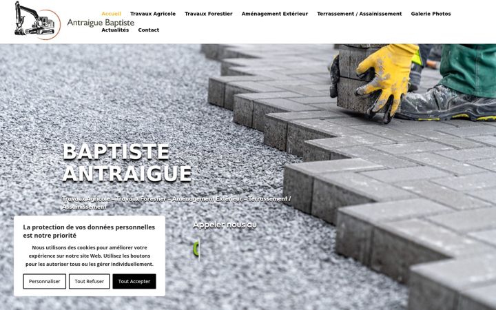 Posnetek zaslona baptiste-antraigue.fr