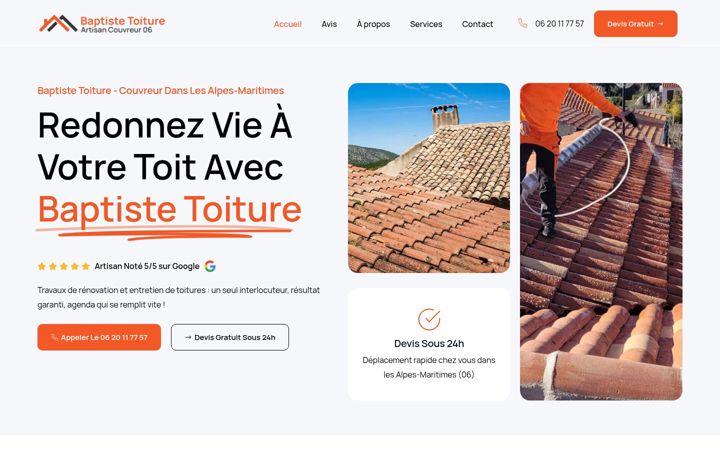Screenshot of baptiste-toiture.fr