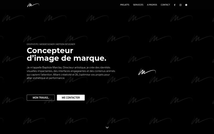 Screenshot of baptistemarclay.fr
