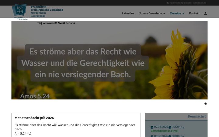 Screenshot of baptisten-nordenham.de