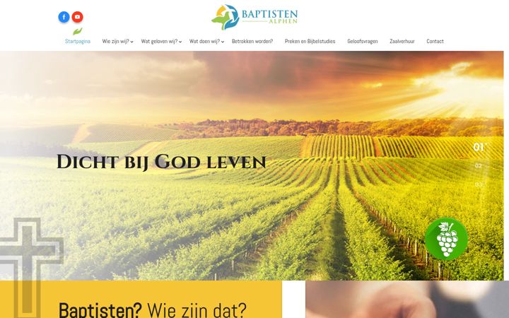 Ekrānuzņēmums no baptistenalphen.nl