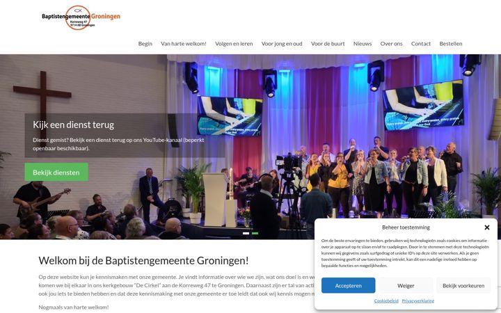 Screenshot of baptistengemeente.info