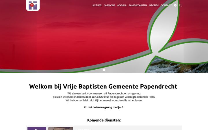 Screenshot of baptistenpapendrecht.nl
