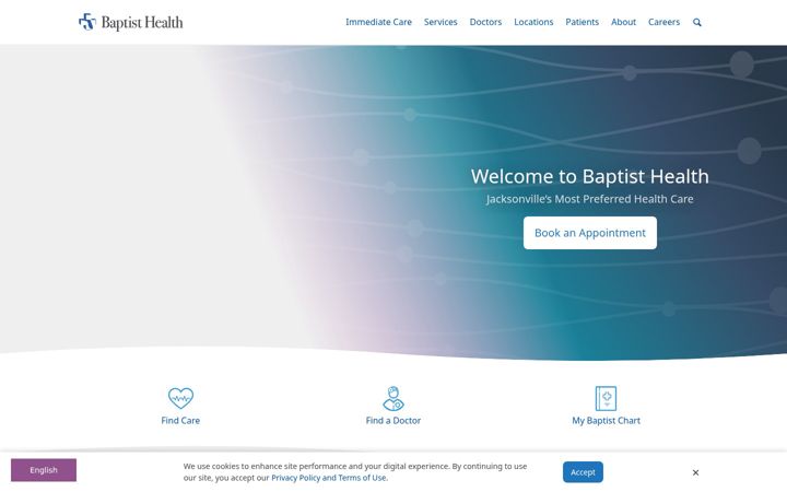 Captura de pantalla de baptistjax.com