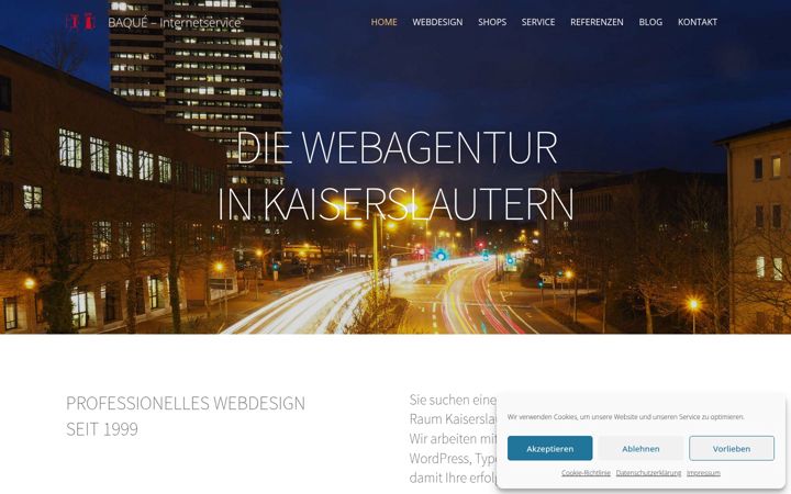 Screenshot of baque-internetservice.de