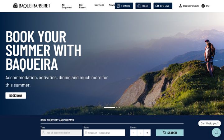 Screenshot of baqueira.es