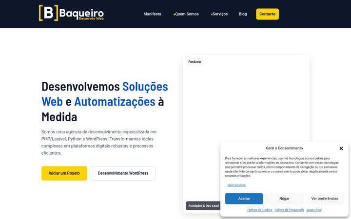 Screenshot of baqueiro.pt