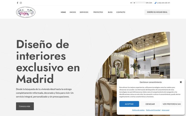 Screenshot of baqueroindecor.com
