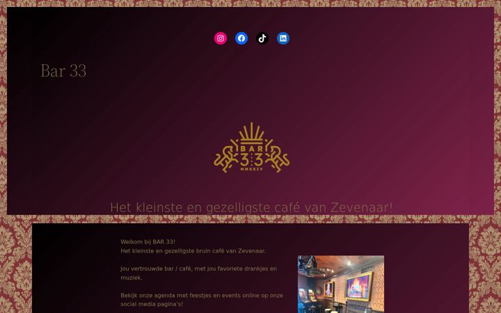 Screenshot of bar-33.nl