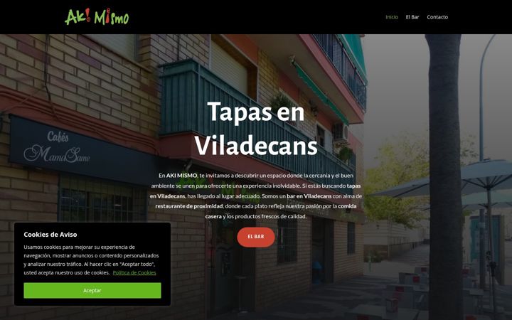 Screenshot of bar-akimismo.com