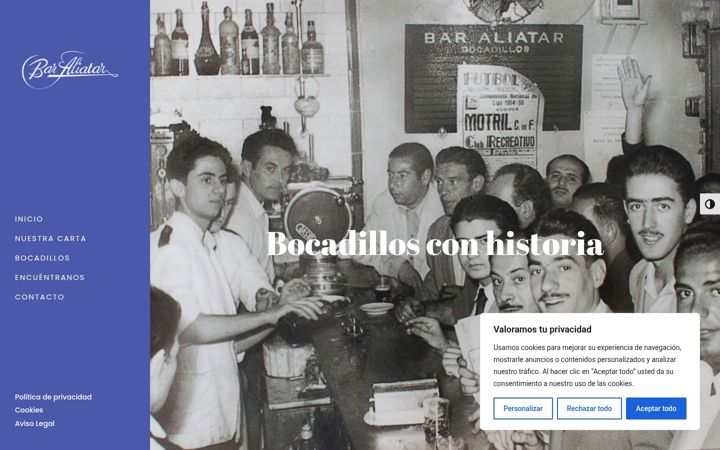 Screenshot of bar-aliatar.es