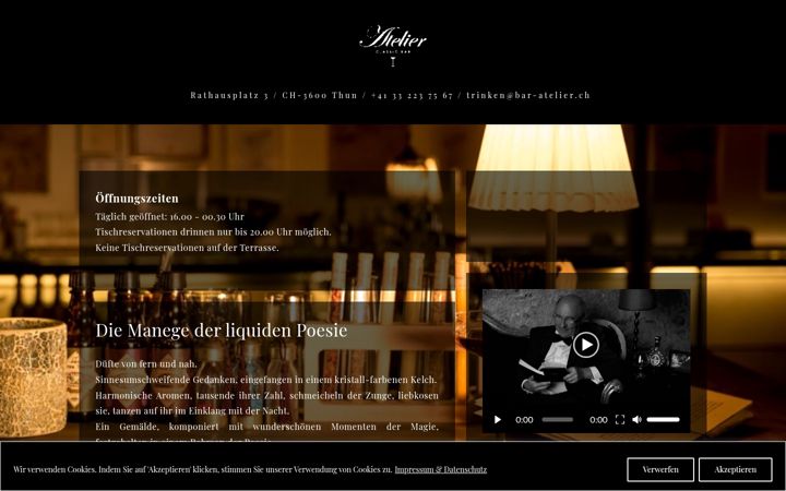 Screenshot of bar-atelier.ch