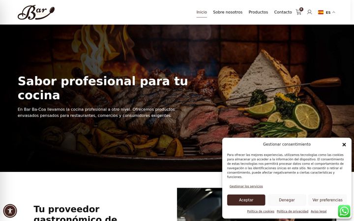 Captura de pantalla de bar-bacoa.es