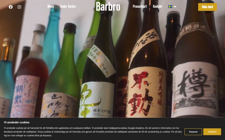 Screenshot of bar-bro.se