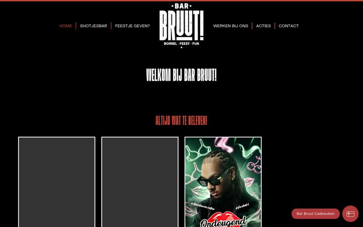 Screenshot of bar-bruut.nl