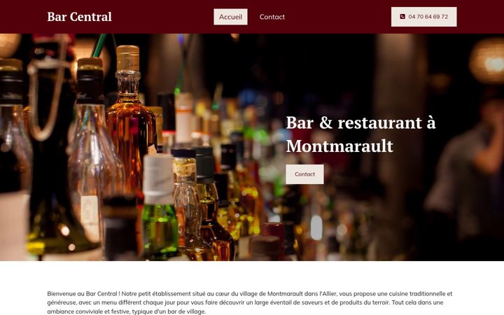 Screenshot of bar-central.fr