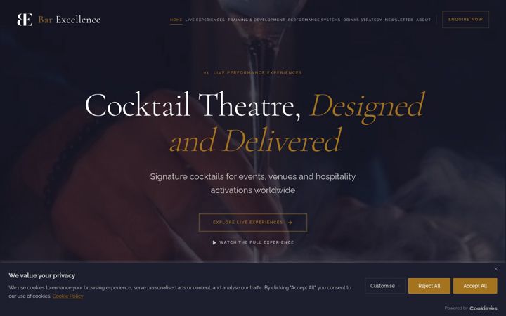 Screenshot of bar-excellence.co.uk