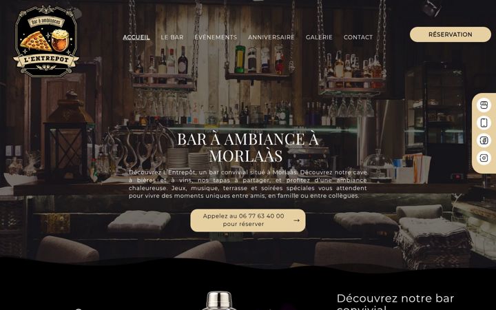 Screenshot of bar-lentrepot.fr
