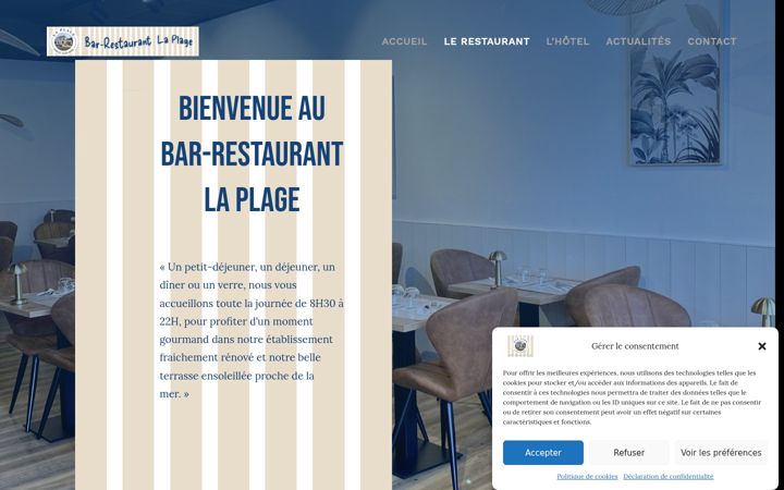 Screenshot of bar-restaurant-laplage.fr