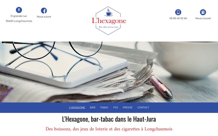 Screenshot of bar-tabac-lhexagone.fr
