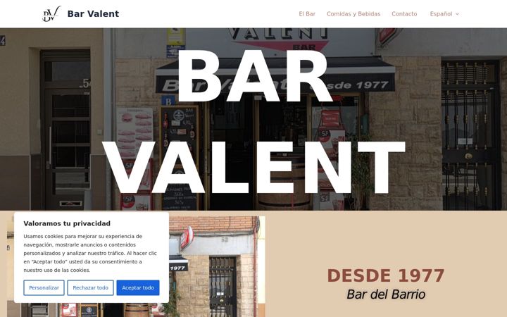 Screenshot of bar-valent.com